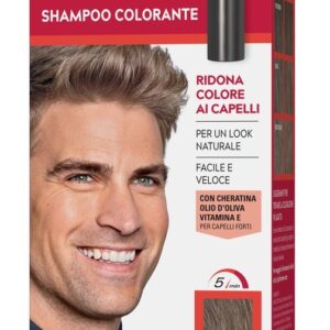 JUST FOR MEN  SHAMPOO COLORANTE CASTANO CHIARO H-25