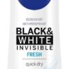 NIVEA BLACK & WHITE INVISIBLE FRESH DEO 150ML SPRAY