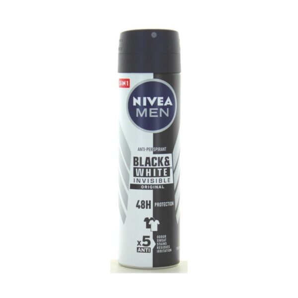 NIVEA MEN INVISIBLE ORIGINAL BLACK & WHITE DEO 150ML SPRAY