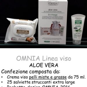OMIA COFFRET VISO ALOE VERA CREMA 75ML+SALVIETTE STRUCCANTI+POCHETTE