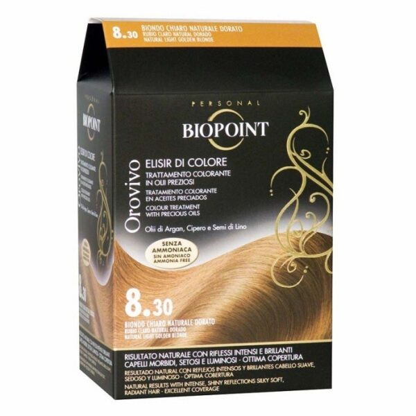 BIOPOINT OROVIVO TRATTAMENTO COLORANTE N.8.30 BIONDO CHIARO NAT.DORATO