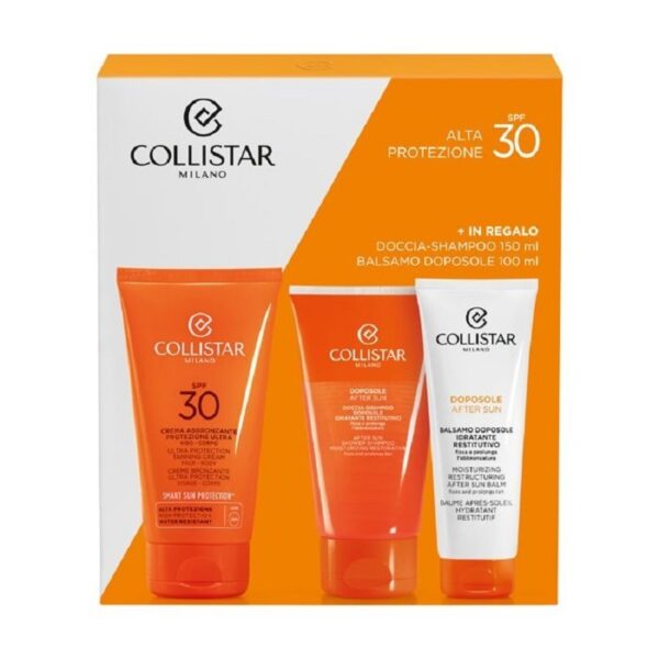 COLLISTAR KIT CREMA ABBRONZANTE ULTRA SPF 30 150 ML+DOPSOLE 100 +SG150