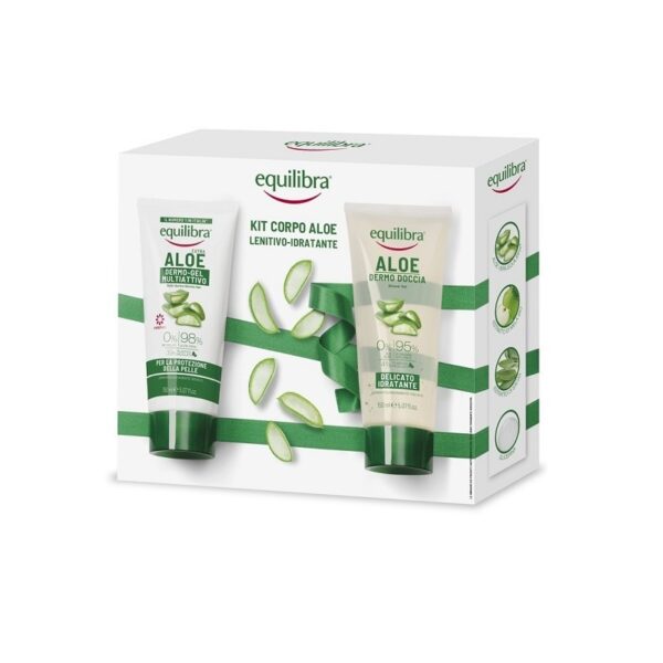 EQUILIBRA KIT CORPO ALOE COFF DERMO ALEO LENITIVO S/G 150ML+B/L 150ML