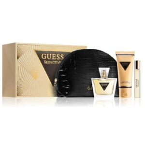 GUESS SEDUCTIVE NOIR COFFRET EDT 75 ML + EDT 15 ML+B/L 100 ML+POCHETTE