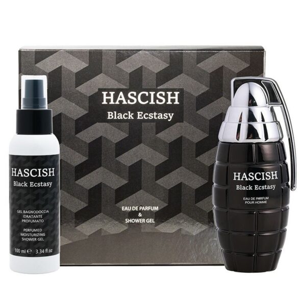 HASCISH BLACK ECSTASY POUR HOMME COFFRET EDP 100ML VAPO+ S/G 100ML