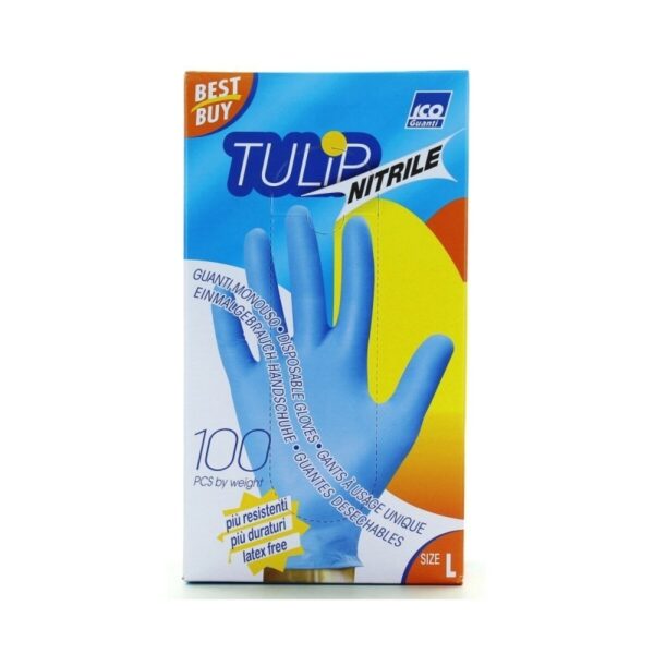 ICO TULIP GUANTI IN NITRILE BLU L  PZ 100