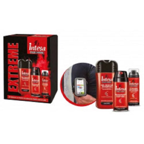 INTESA EXTREME COFF S/G 250ML+DEO 150ML+SCHIUMA BARBA 50ML+FASCIA PORT