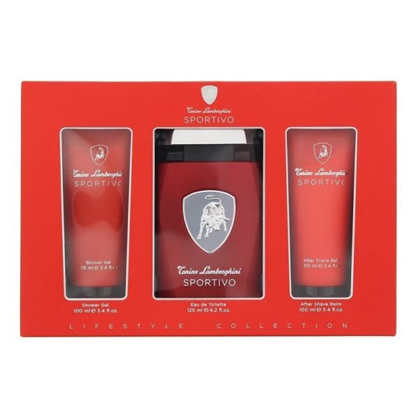 TONINO LAMBORGHINI SPORTIVO COFFRET EDT 125ML+A/S 100ML +S/G 100ML