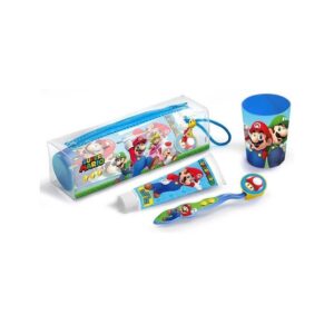 SUPER MARIO KIT DA VIAGGIO SPAZZOLINO+DENTIFRICIO 75ML CON BICCHIERE