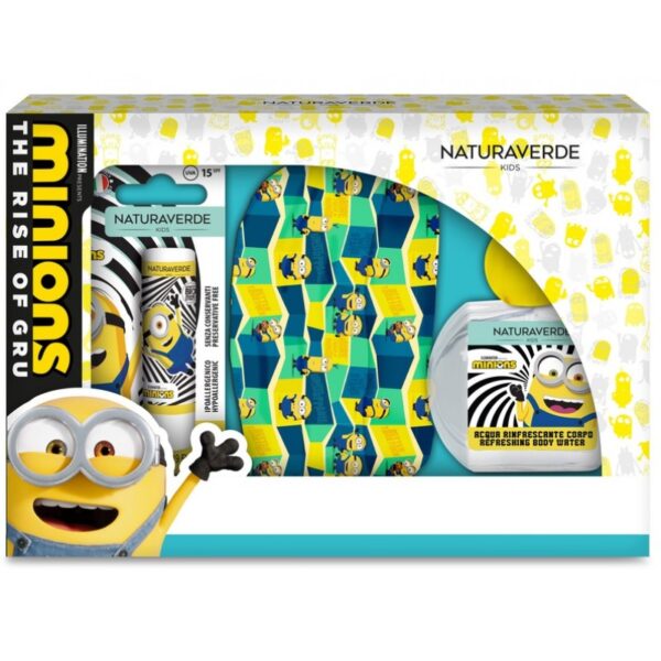 NATURAVERDE MINIONS COFFRET EDT 50ML+LIP BALM+SCALDACOLLO