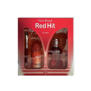 NEW BRAND RED HIT COFFRET EDT 100ML + DEO ROLL-ON 50ML + PENNA