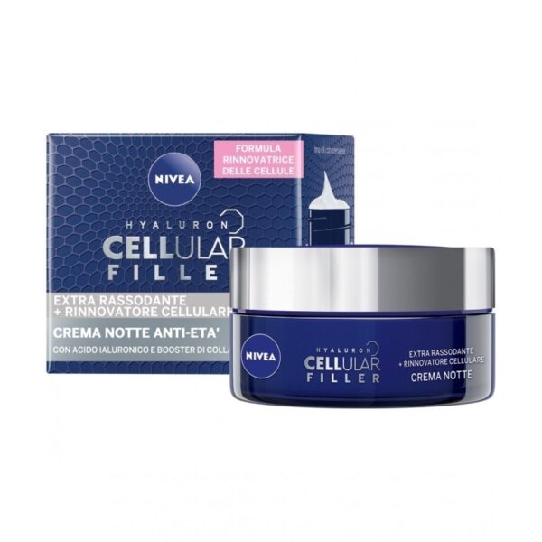 NIVEA CREMA A/AGE HYALURON CELLULAR FILLER EXTRA RASSODANTE NOTTE50ML