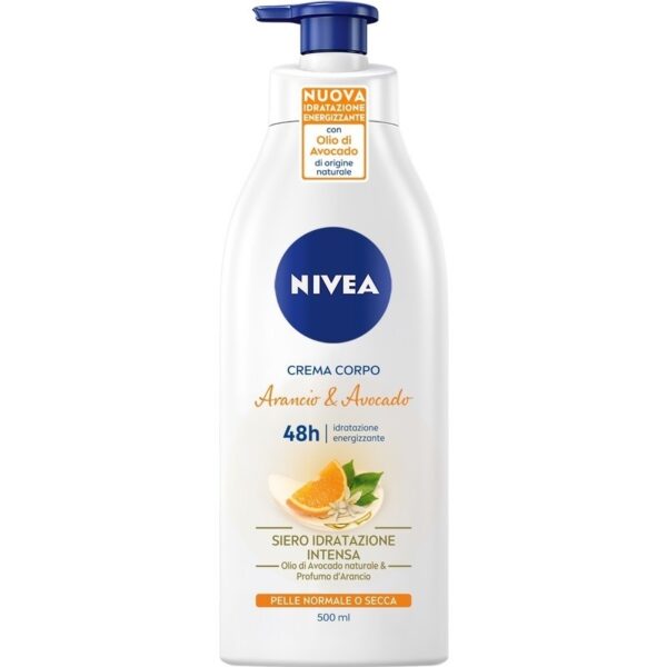 NIVEA CREMA CORPO IDRATANTE ARANCIO E AVOCADO 500 ML CON DOSATORE