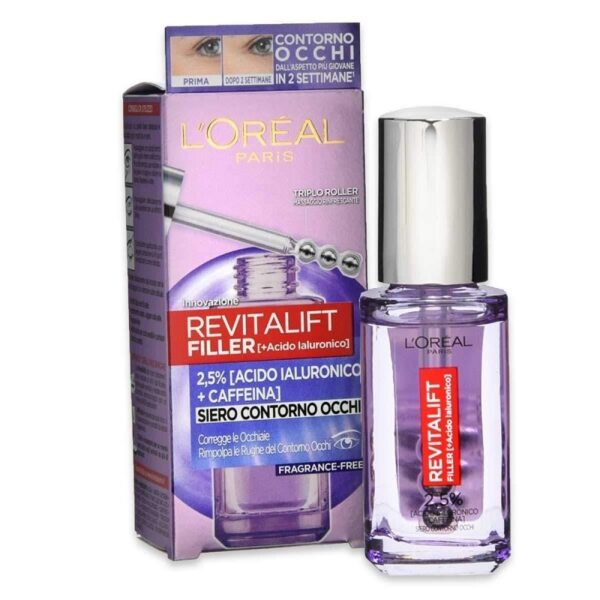 OREAL REVITALIFT FILLER SIERO CONTORNO OCCHI ACIDO IALURONICO 20ML