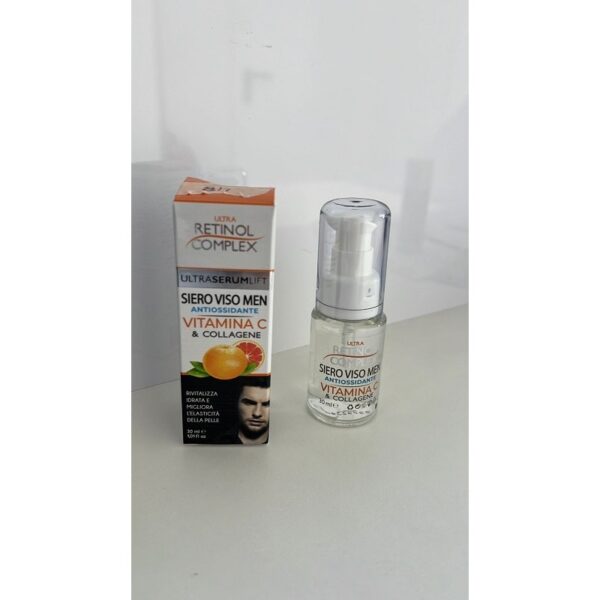 ULTRA RETINOL COMPLEX SIERO VISO MEN ANTIOSSIDANTE VITAMINA C 30ML