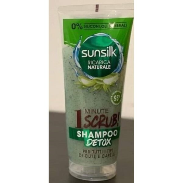 SUNSILK 1 MINUTE SHAMPOO DETOX SCRUB TUTTI I TIPI DI CUTE E CAPELLI