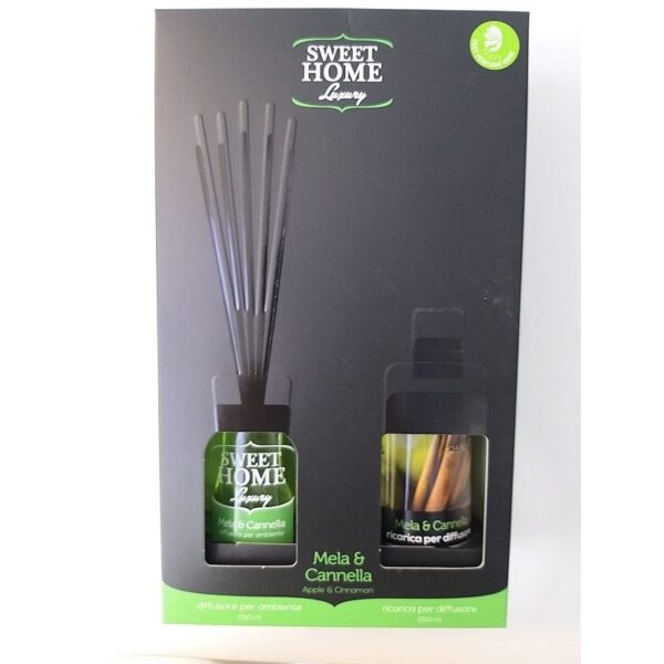 SWEET HOME PROFUMATORE AMBIENTE X MELA E CANNELLA 250ML+RICARICA250ML