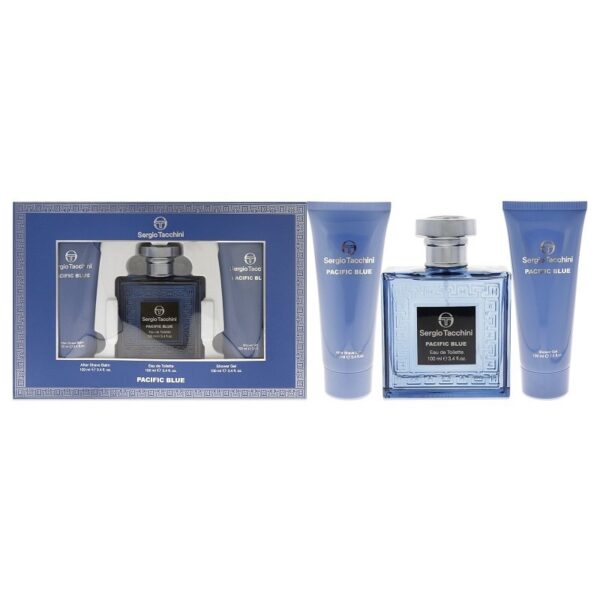 SERGIO TACCHINI COFFRET PACIFIC BLUE EDT 100ML+A/S 100ML+S/G 100ML