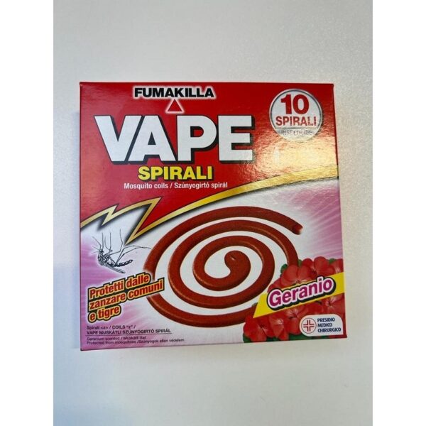 VAPE 10 SPIRALI INSETTICIDE CITRONELLA/GERANIO