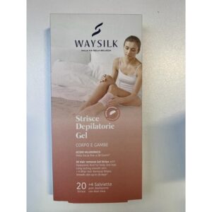 WAYSILK STRISCE DEPILATORIE GEL CORPO E GAMBE 20 STRISCE+4 SALVIETTE