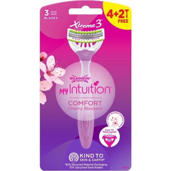 WILKINSON MY INTUITION XTREME 3 RASOIO COMFORT CHERRY BLOSSOM 4+2