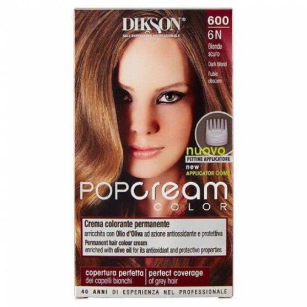 DIKSON POP CREAM CREMA COLORANTE PERMANENTE BIONDO SCURO 600 6N