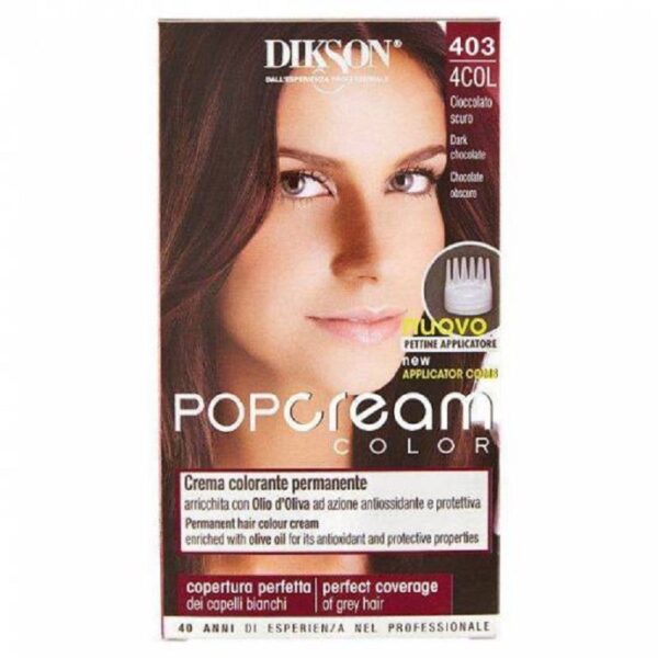 DIKSON POP CREAM CREMA COLORANTE PERMANENTE CIOCCOLATO SCURO 403 4COL