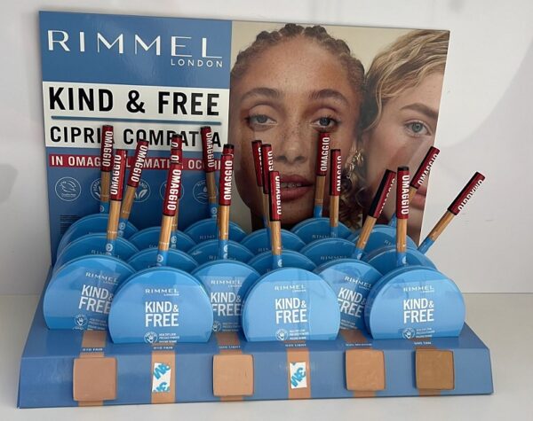 RIMMEL EXPO CIPRIA COMPATTA KIND&FREE + MATITA 18PZ