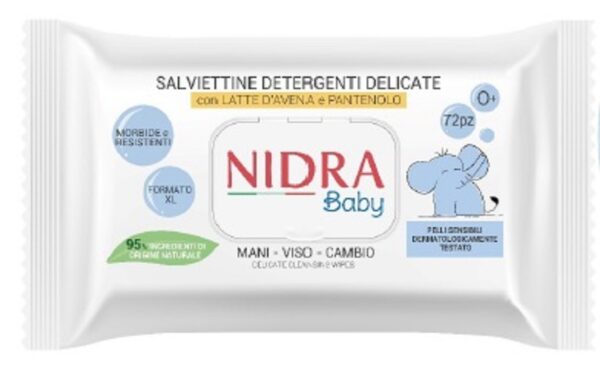 NIDRA BABY SALVIETTINE DETERGENTI DELICATE 72PZ