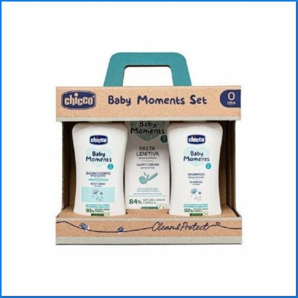 CHICCO BABY MOMENTS COFFRET BAGNOSCHIUMA SHAMPOO PASTA LENITIVA