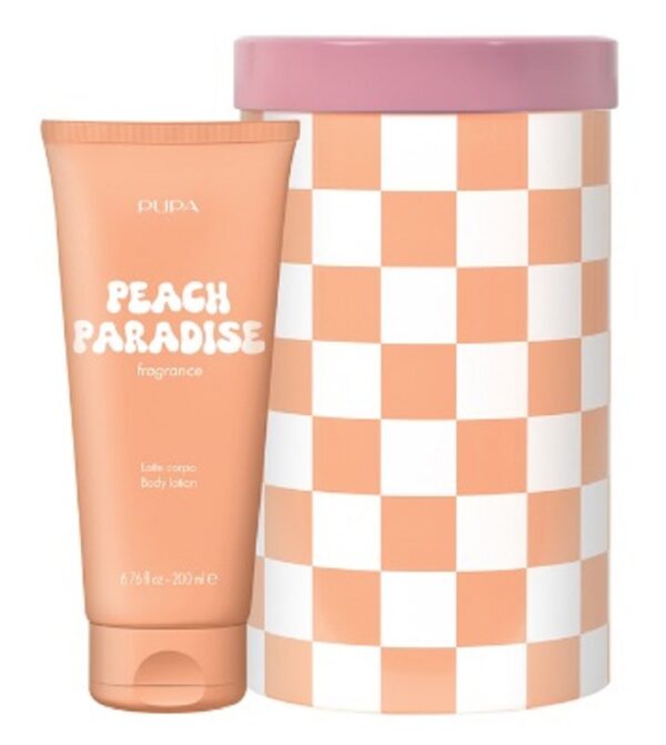 PUPA HAPPYBOX LATTE CORPO 200 ML PEACH PARADISE