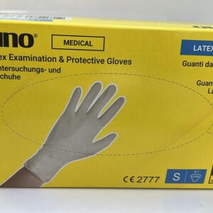 SETINO GUANTI MONOUSO IN LATTICE CON POLVERE TAGLIA S 100PZ