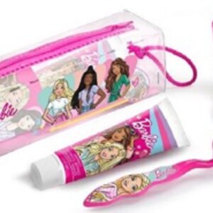 BARBIE KIT DA VIAGGIO BICCHIERE+SPAZZOLINO+DENTIFRICIO