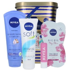 NIVEA PAMPER NIGHT IN COFFRET LATTA CR.MANI+CR.SOFT+BURROCACAO+MASCHER