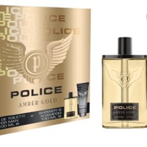 POLICE AMBER GOLD MAN COFF EDT 100ML+S/G 100ML