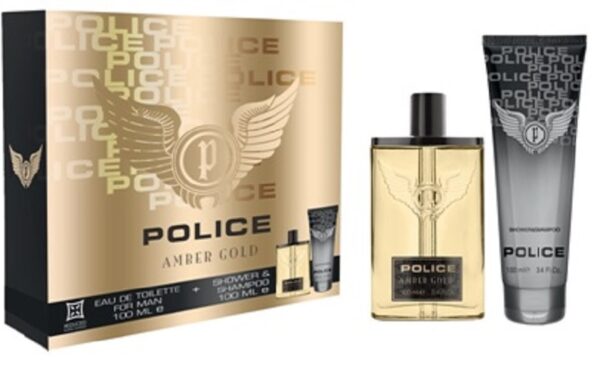 POLICE AMBER GOLD MAN COFF EDT 100ML+S/G 100ML