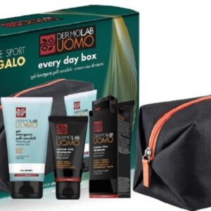 DERMOLAB UOMO COFFRET GEL DETERGENTE PEL SENS+CR VISO IDRAT+POCHETTE