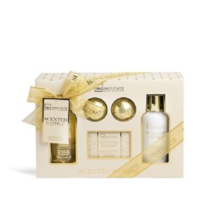 IDC INSTITUTE SCENTED GOLD COFFRET 5PZ S/G+B/L+SALI BAGNO+2 BOMBE NEW