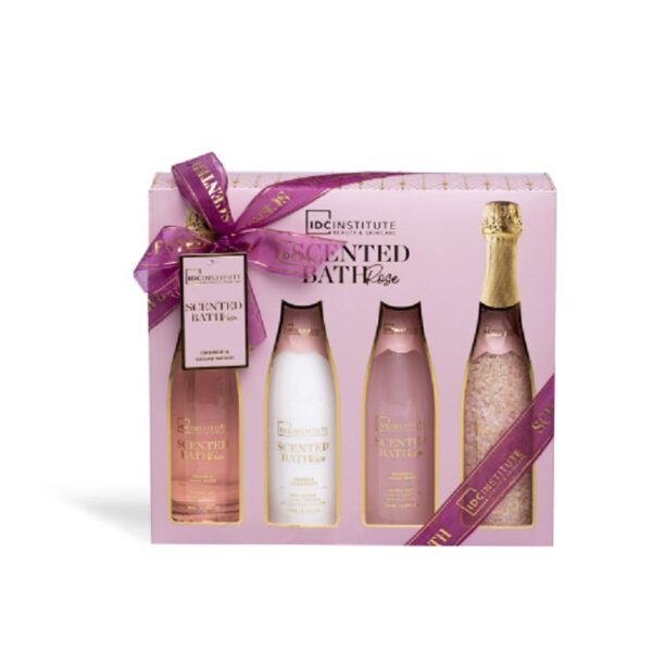 IDC INSTITUTE SCENTED COFFRET BAGNO ROSE CHAMPAGNE 4PZ NEW