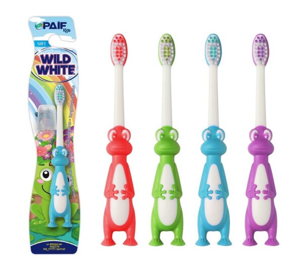 PAIF KIDS SPAZZOLINO DENTI WILD WHITE SOFT RANOCCHIO