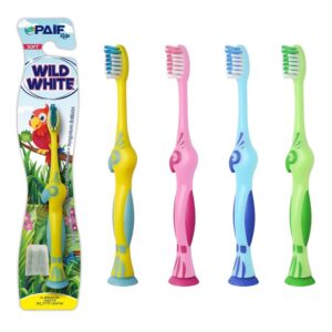 PAIF KIDS SPAZZOLINO DENTI WILD WHITE SOFT PAPPAGALLO