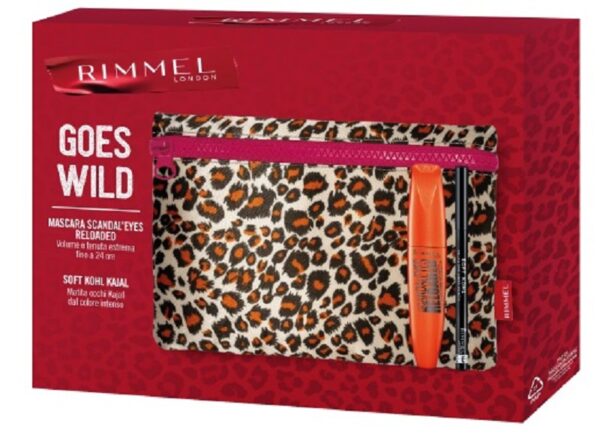 RIMMEL COFFRET MASCARA SCANDALEYES RELOADED+MATITA+POCHETTE LARGE 2024