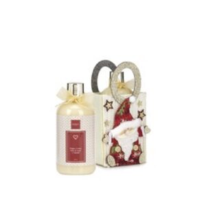 EMANUELA BIFFOLI COFFRET BAGNOCREMA IN BORSETTA BEIGE CON BABBO NATALE