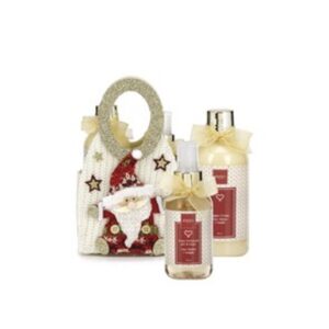 EMANUELA BIFFOLI COFFRET A/P + S/G IN BORSETTA BEIGE CON BABBO NATALE