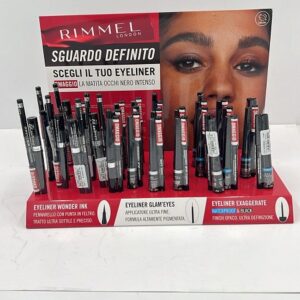 RIMMEL EXPO EYELINER GLAM EYLINER EXAGGERATE DA 30PZ +MATITA OMAGGIO