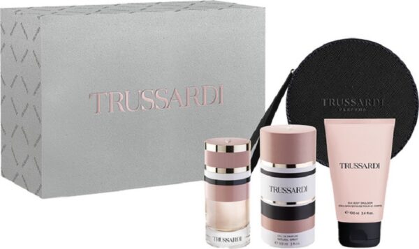 TRUSSARDI FEMININE URBAN COFFRET EDP 90ML + B/L 100ML + BEAUTY