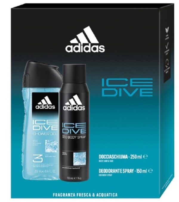 ADIDAS ICE DIVE COFFRET DEO 150ML + S/G 250ML NEW 2024