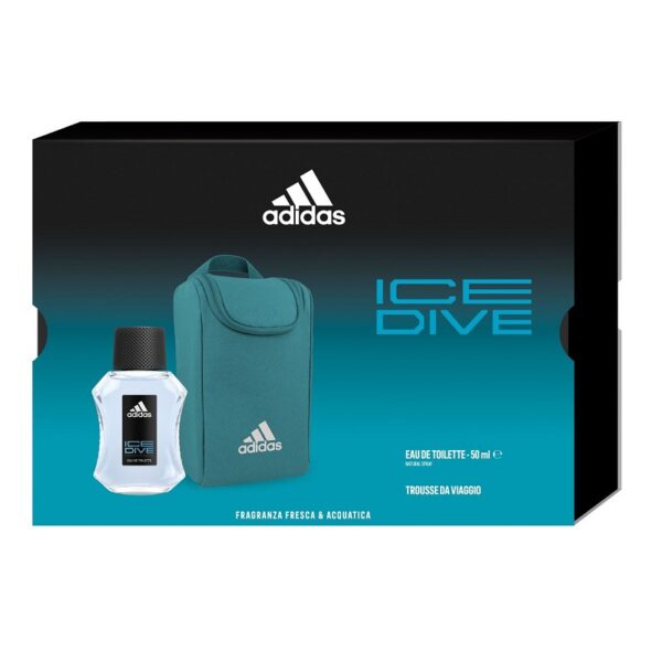 ADIDAS ICE DIVE COFFRET EDT 50ML + POCHETTE DA VIAGGIO NEW 2024