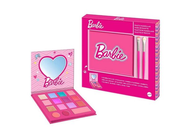 BARBIE PALETTE TRUCCO + 2 PENNELLI