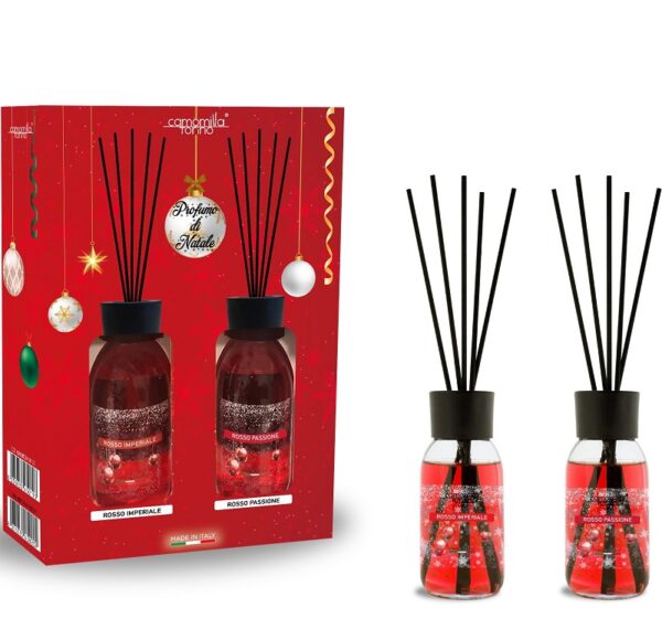 CAMOMILLA TORINO COFFRET DIFFUSORE ROSSO IMP.125ML + PASSIONE R.125ML